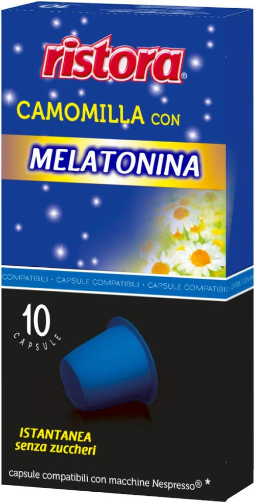 60 CAPSULE SOLUBILI COMPATIBILI NESPRESSO RISTORA (Camomilla con Melatonina)